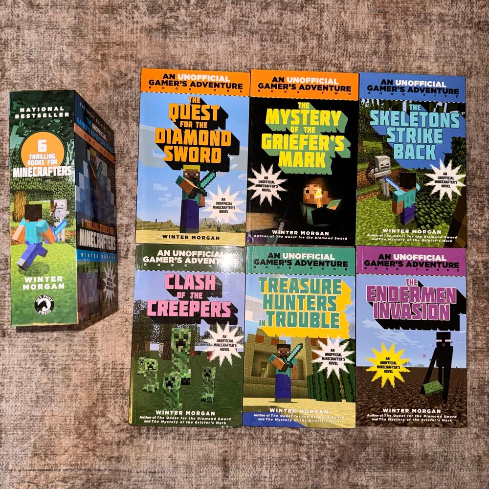 Minecraft Unofficial Gamer's Adventure Series 6-Book Box Set NEW